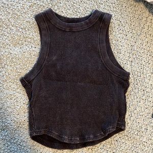 Forever 21 black distressed top